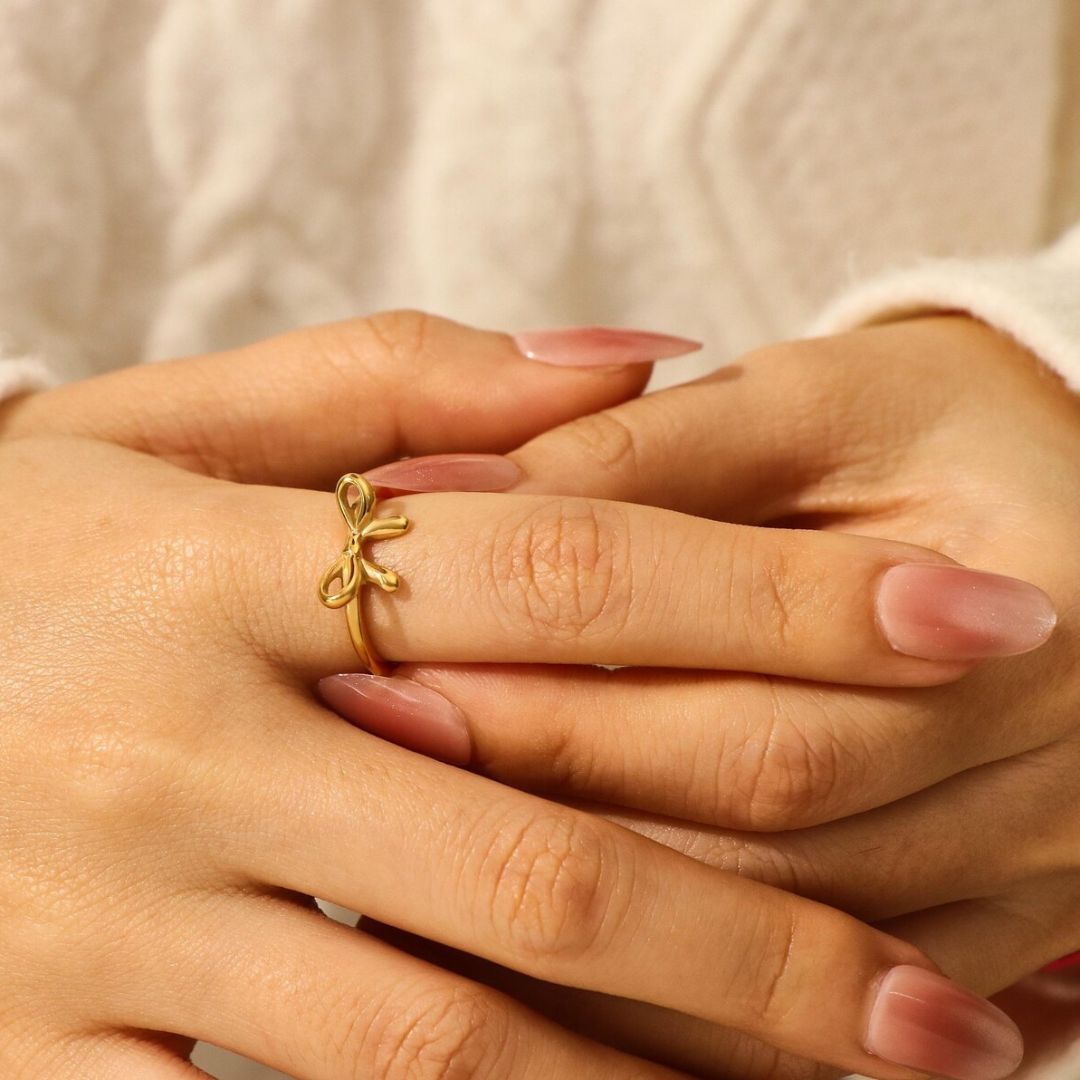 Golden Grace Bow Ring