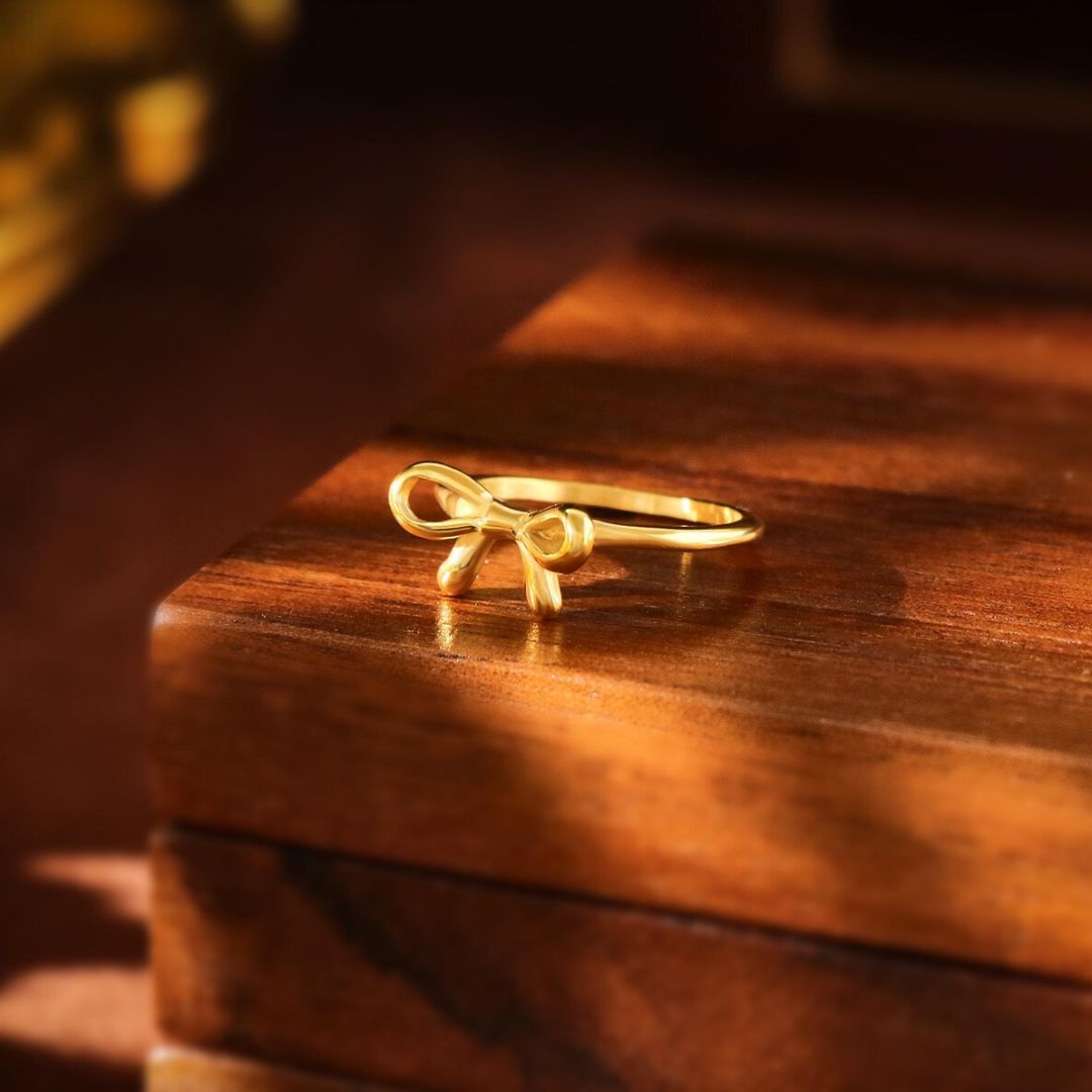 Golden Grace Bow Ring