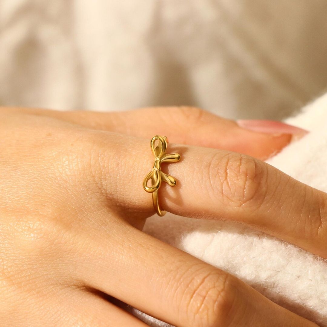 Golden Grace Bow Ring
