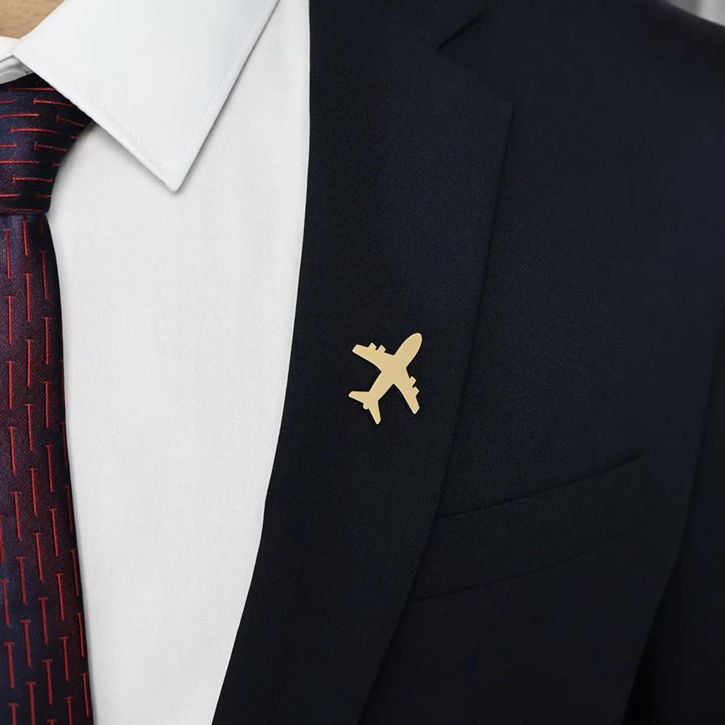 Airplane Brooch Pin, Lapel Pin for Pilot Airline Staff Cabin Crew