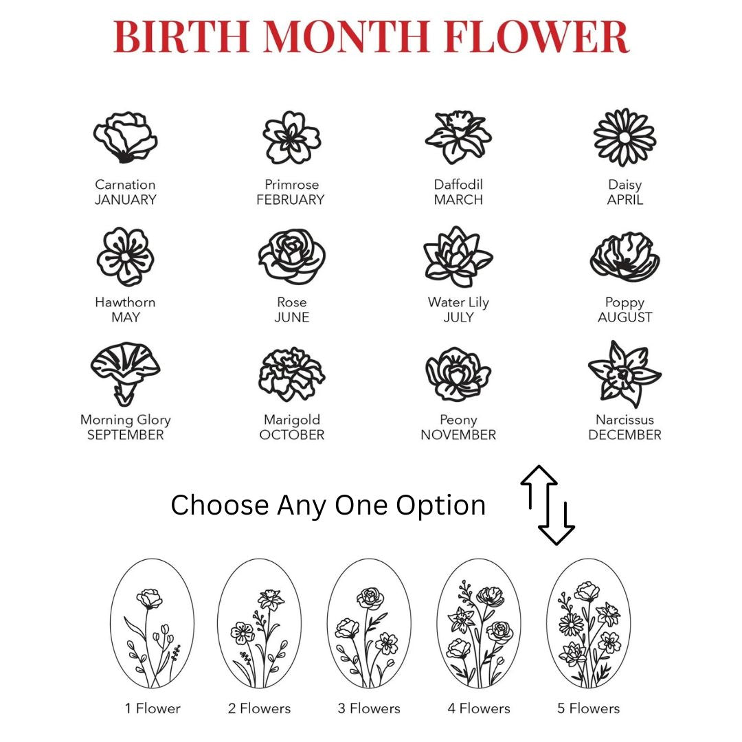 Personalized Birth Flower Necklace