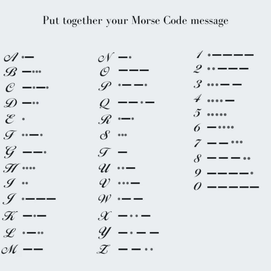 Personalized Morse Code Bar Necklace
