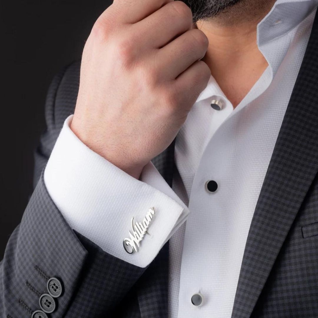 Custom Name Cufflink In Stylish Font