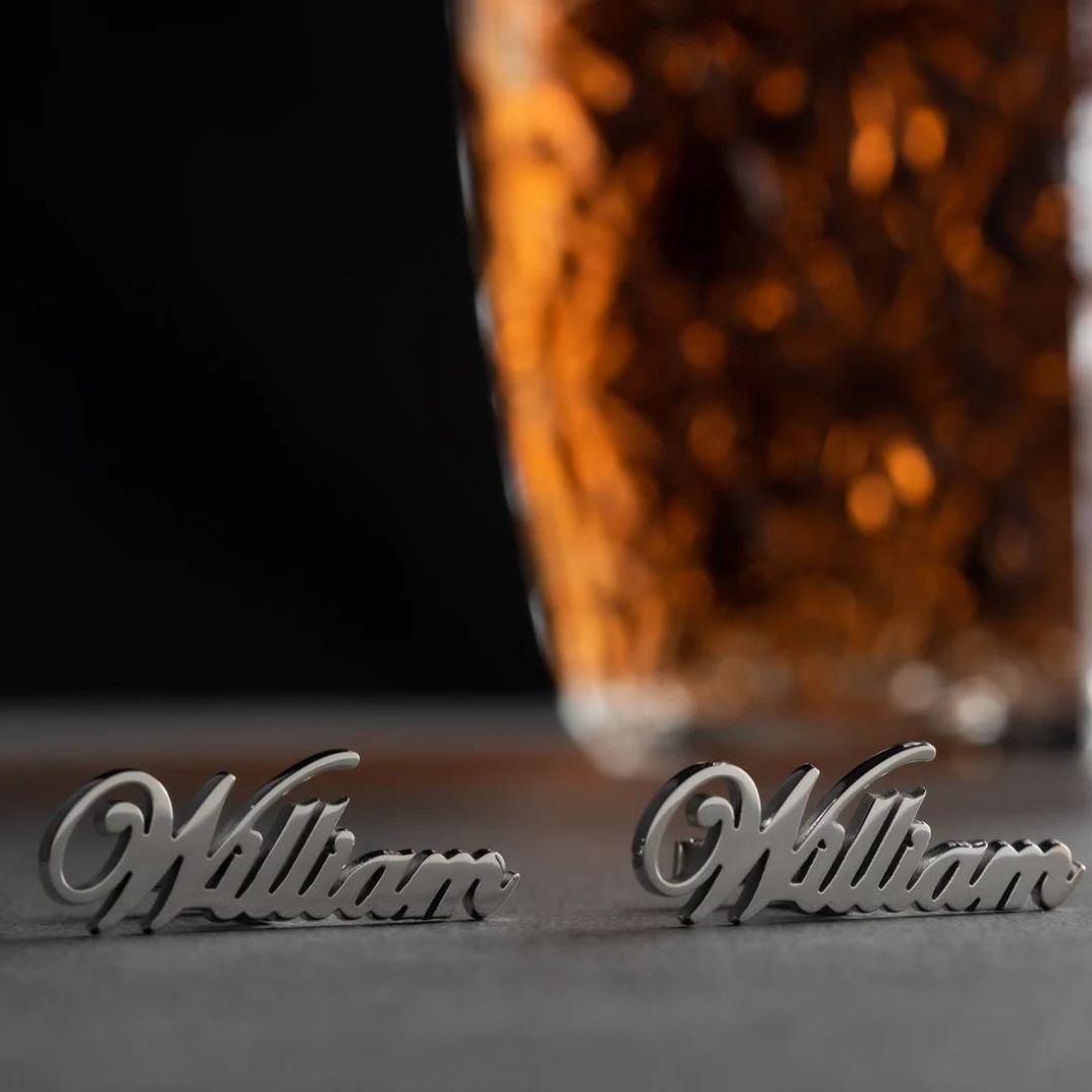 Custom Name Cufflink In Stylish Font