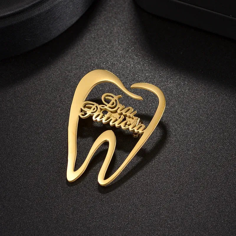 Custom Tooth Dentist Pin Brooch