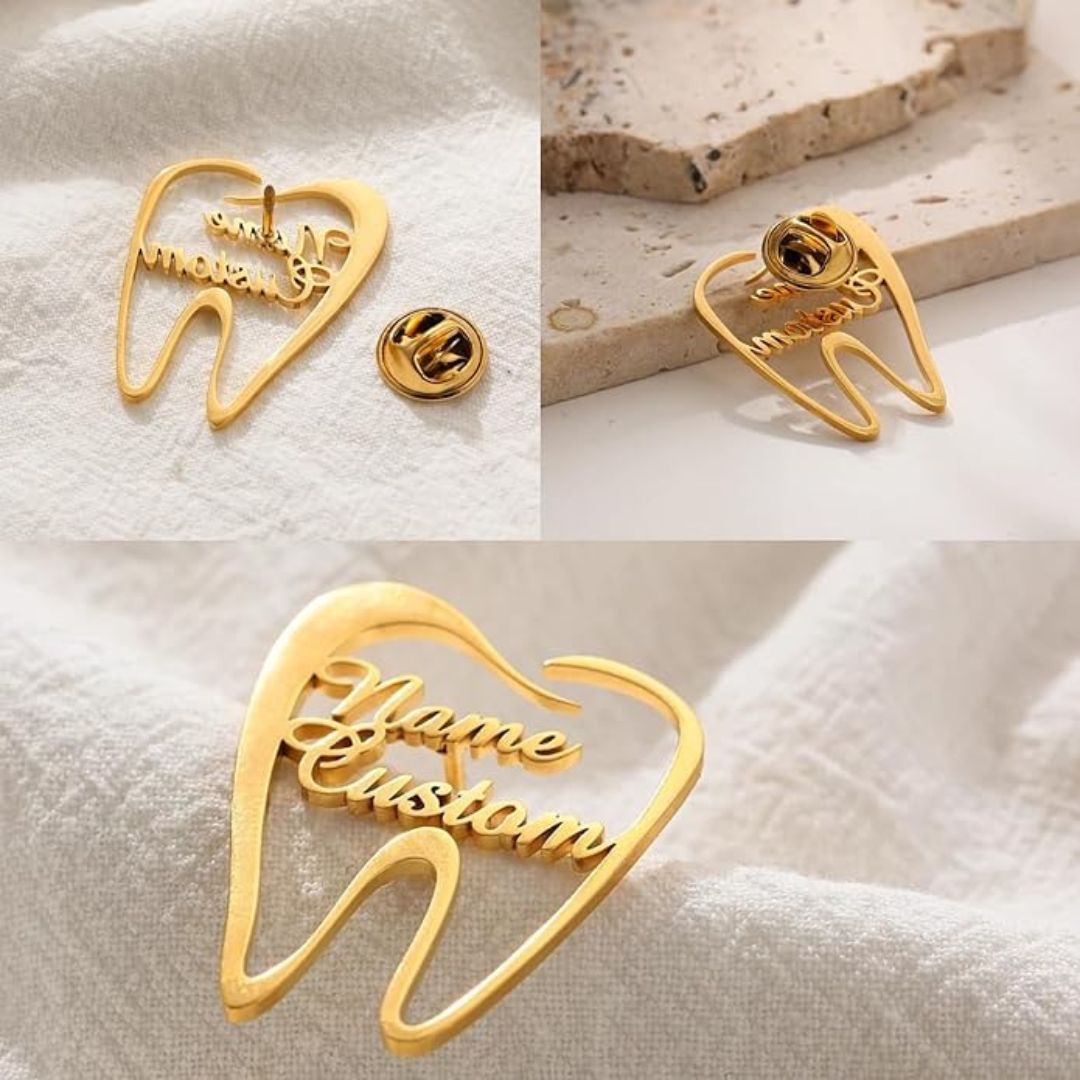 Custom Tooth Dentist Pin Brooch