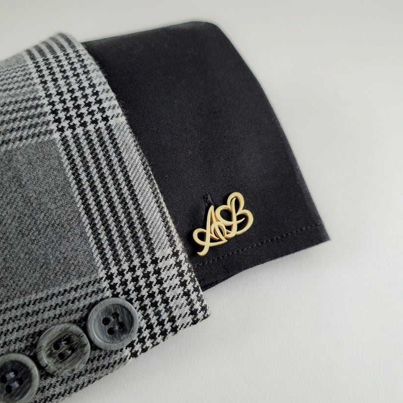 Custom Initial Heart Cufflink