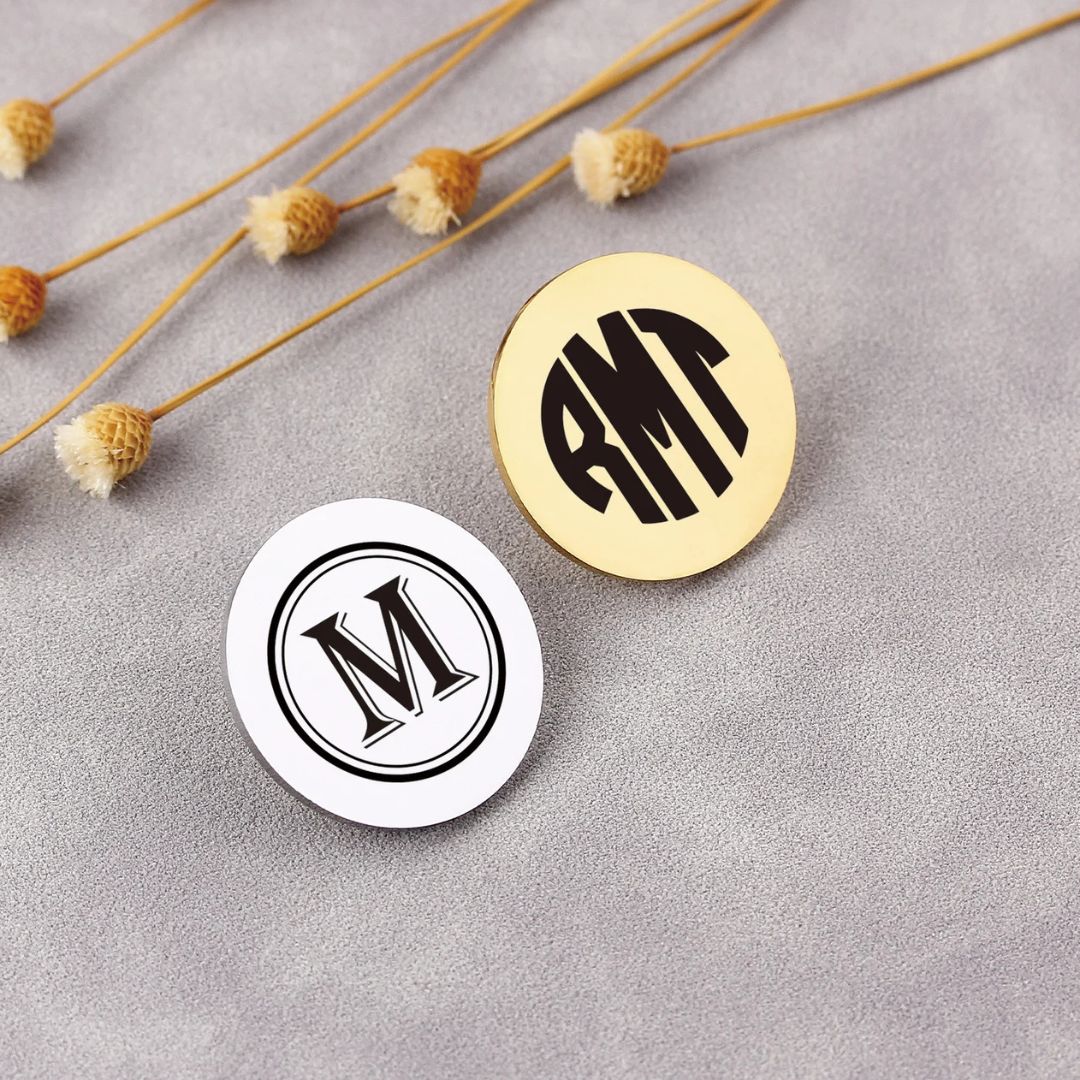 Custom Logo Brooch, Personalized With Any Text