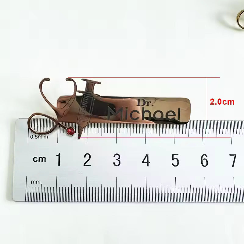 Custom Name Engraved Doctor Brooch