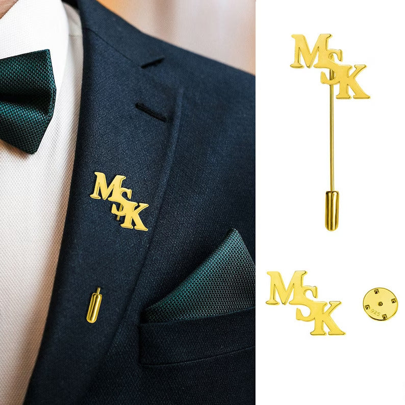 Customized Initials Lapel Pin