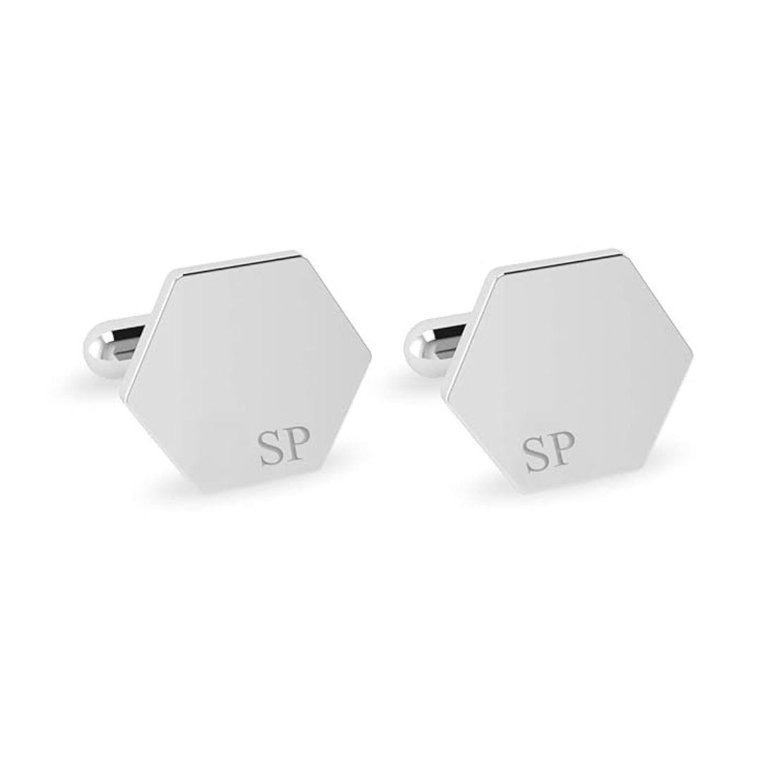 Customized Men's Engraved Initial Cufflinks