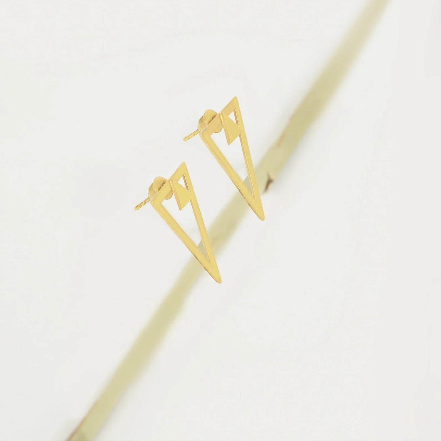 Minimalist Ear Jacket Earrings- Triangle Unique Earring