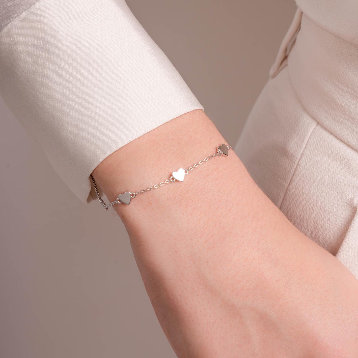 Heart Bracelet, Love Bracelet, Gold Charm Bracelet