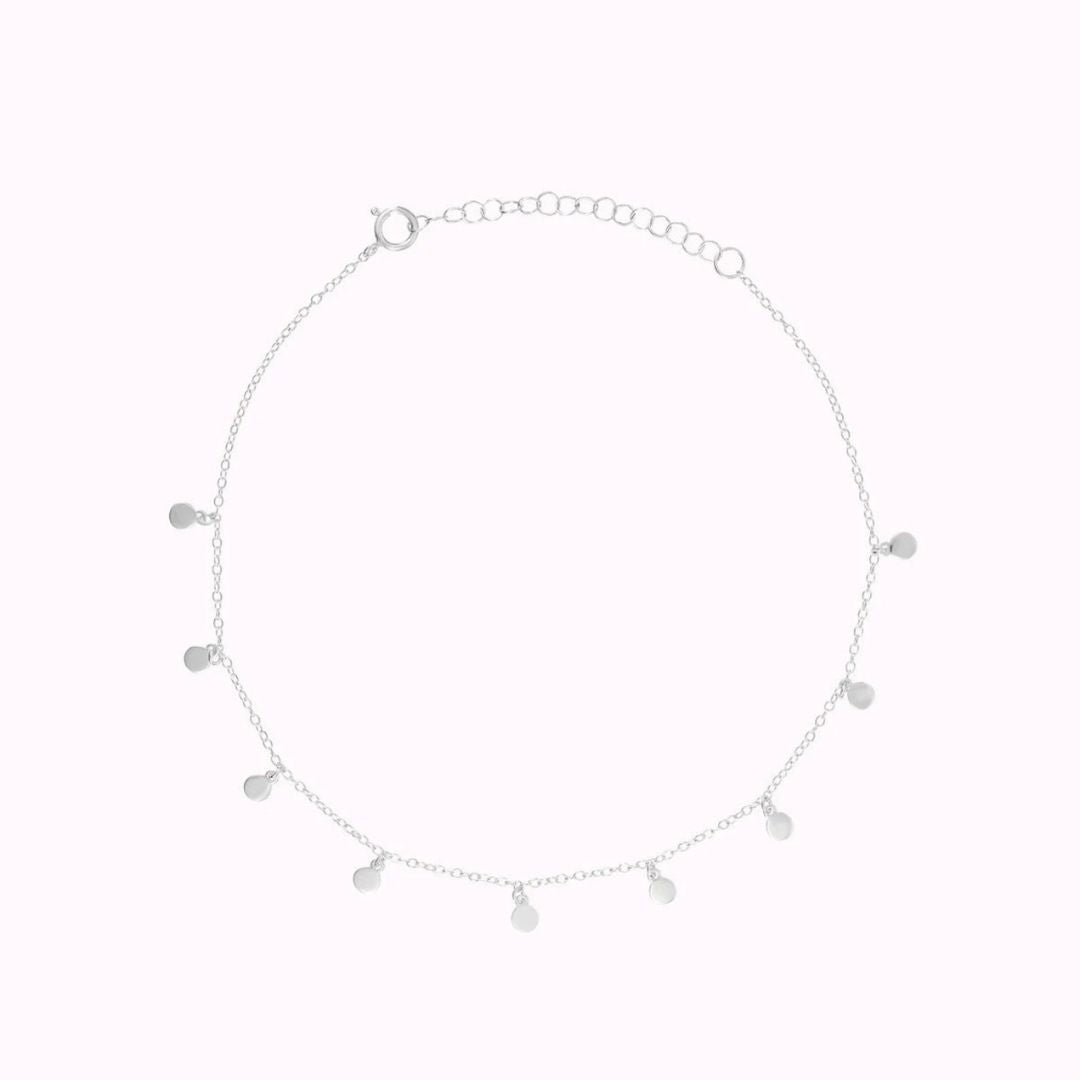 Minimalist Dangling Coins Anklet