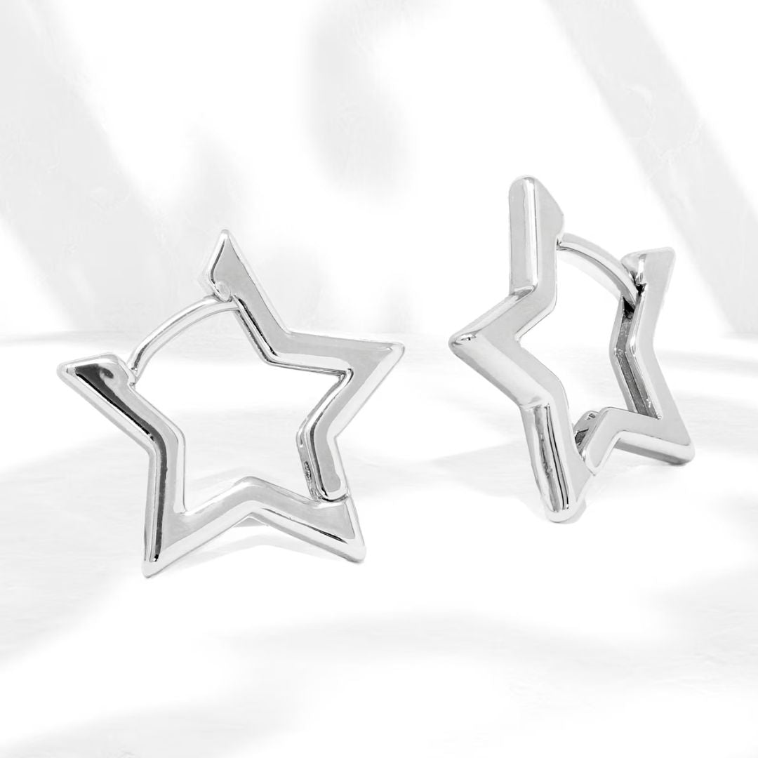 Minimalist Star Huggie Earrings
