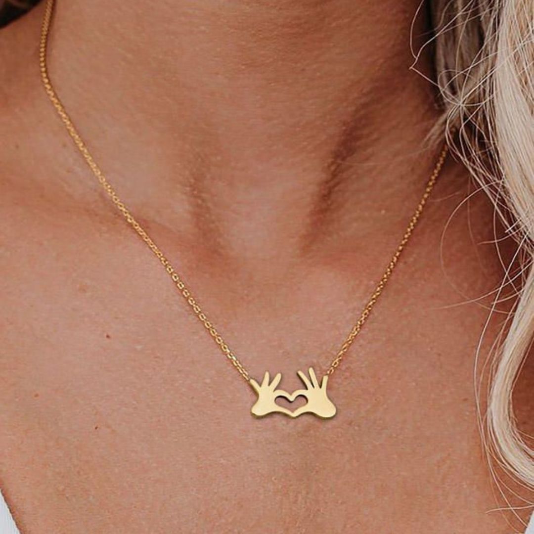 Minimalistic Heart Gesture Necklace