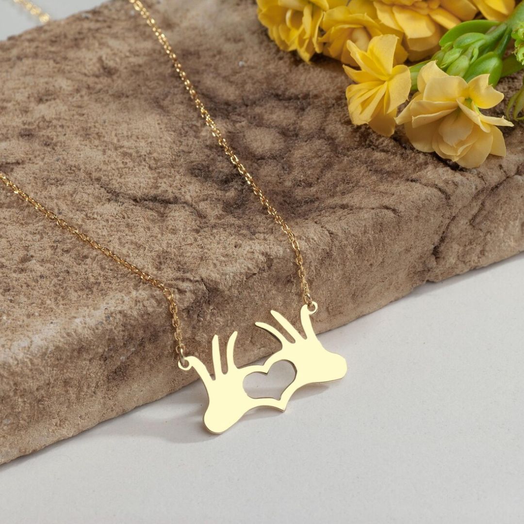 Minimalistic Heart Gesture Necklace