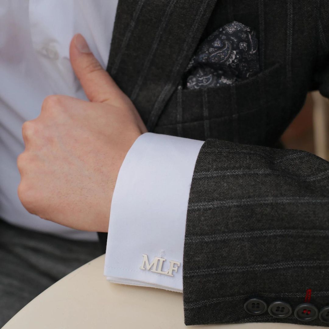 Personalized 3 Initial Cufflink