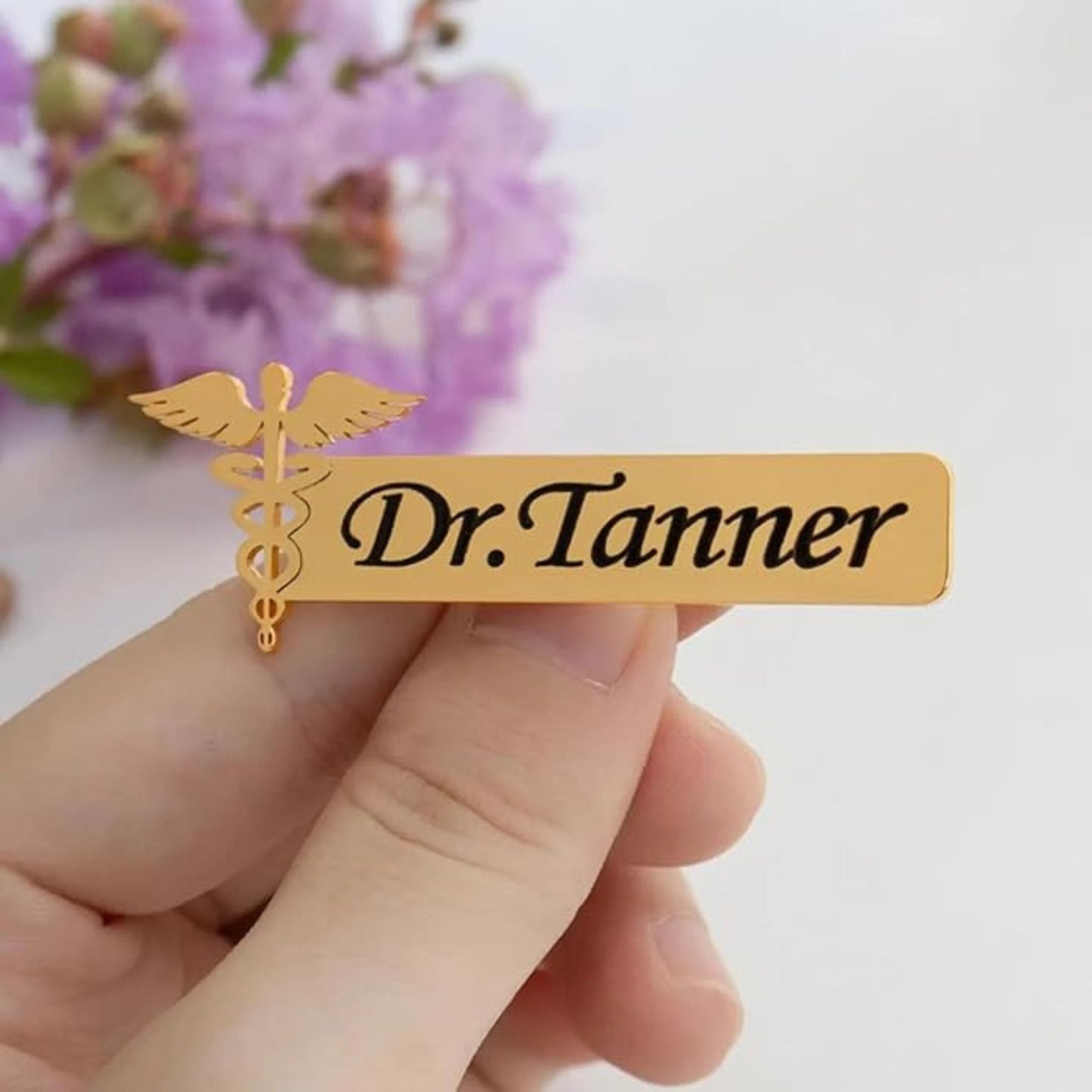 Personalized Doctor Name Brooch Pin for Men & Women