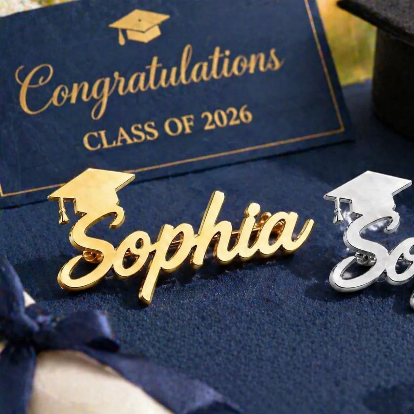 Personalized Graduation Hat Brooch Pin