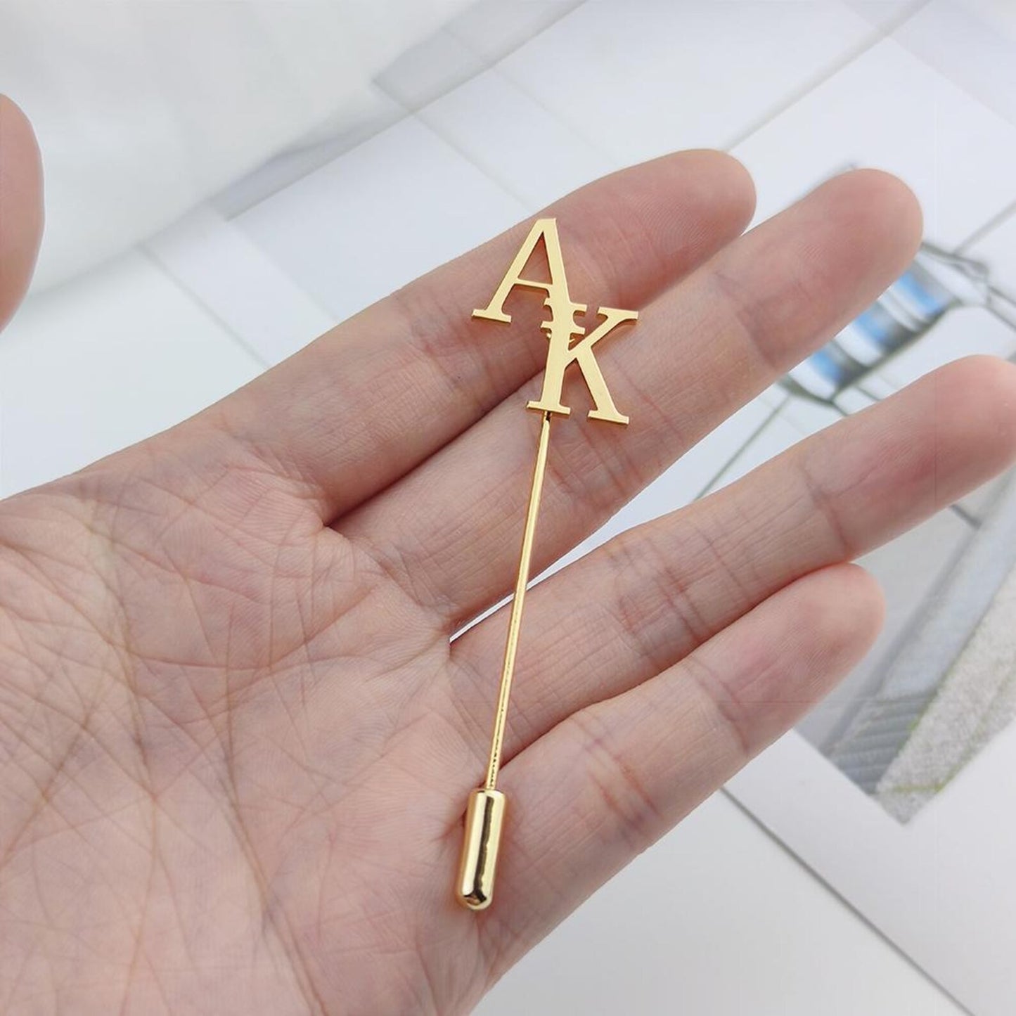Personalized Initial Lapel Pin | Men and Women Lapel Badge