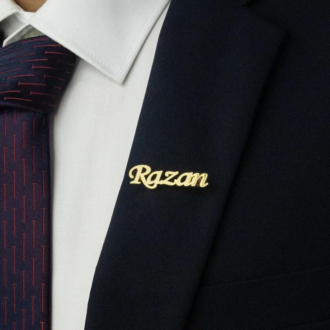 Personalized Name Brooch Unisex