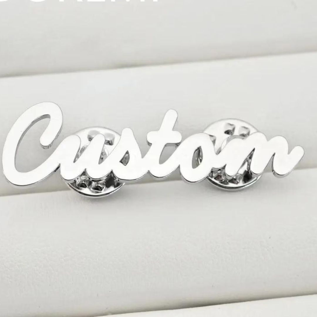 Personalized Name Brooch Unisex