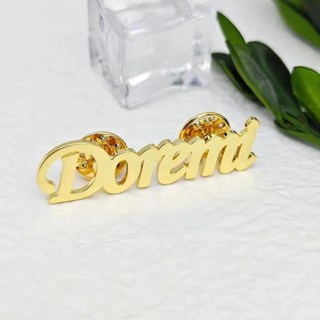 Personalized Name Brooch Unisex