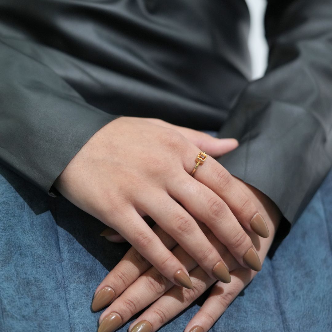 Yellow Topaz Gemstone Ring