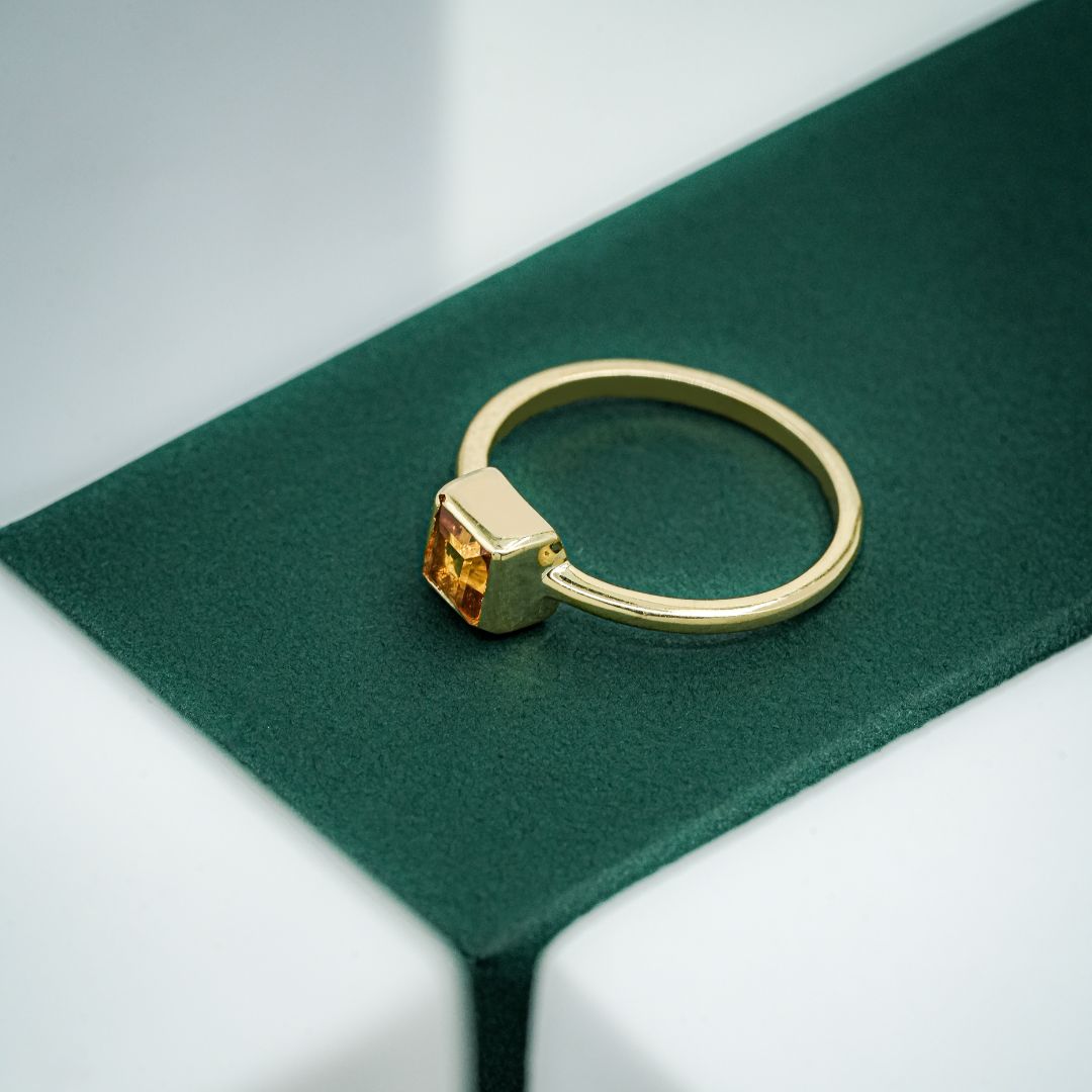 Yellow Topaz Gemstone Ring