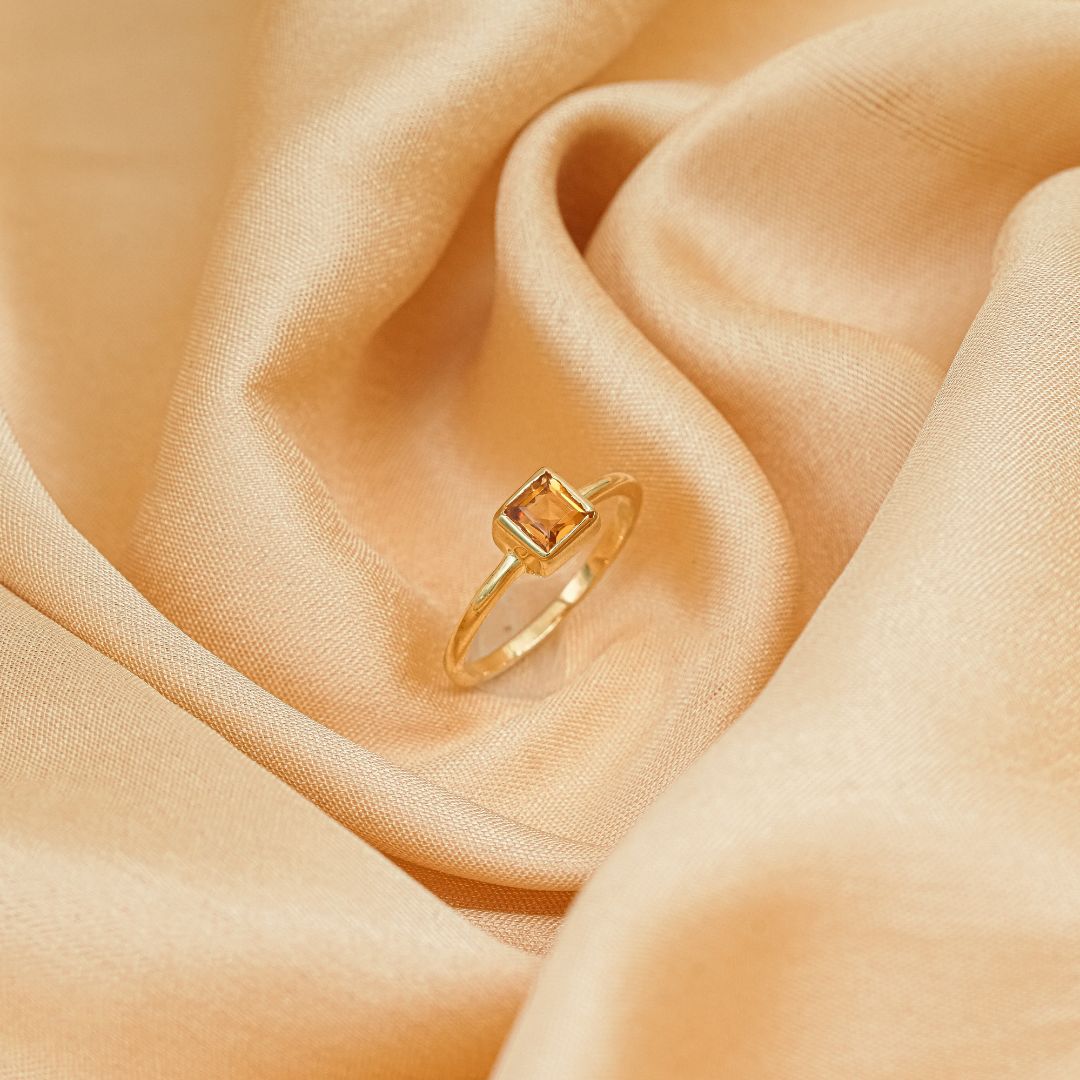 Yellow Topaz Gemstone Ring