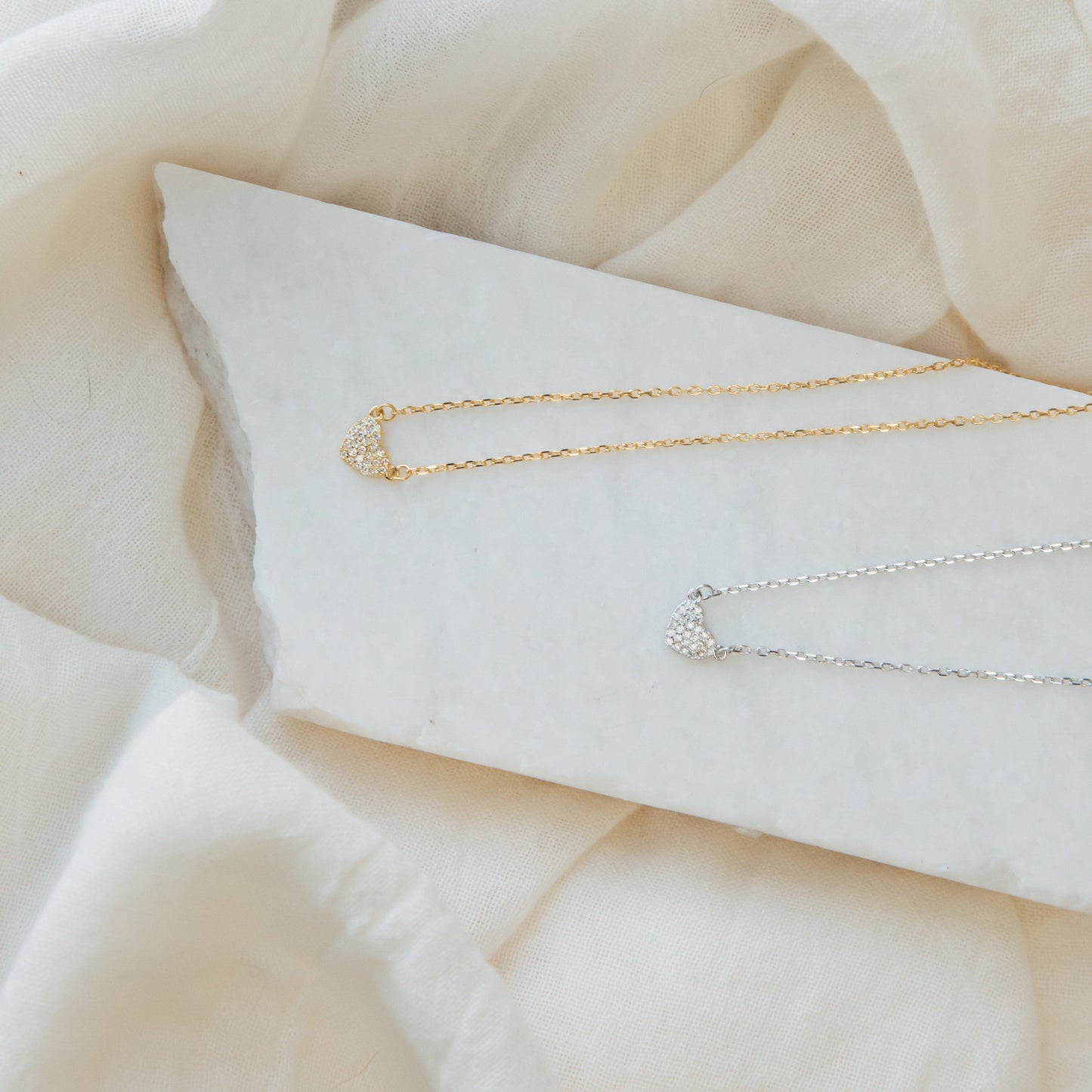 Pave Heart Dimond Necklace For Your Love One