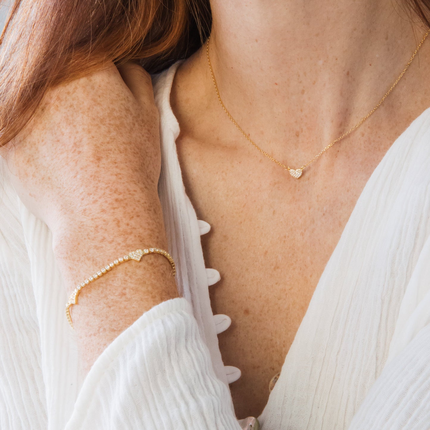 Pave Heart Dimond Necklace For Your Love One