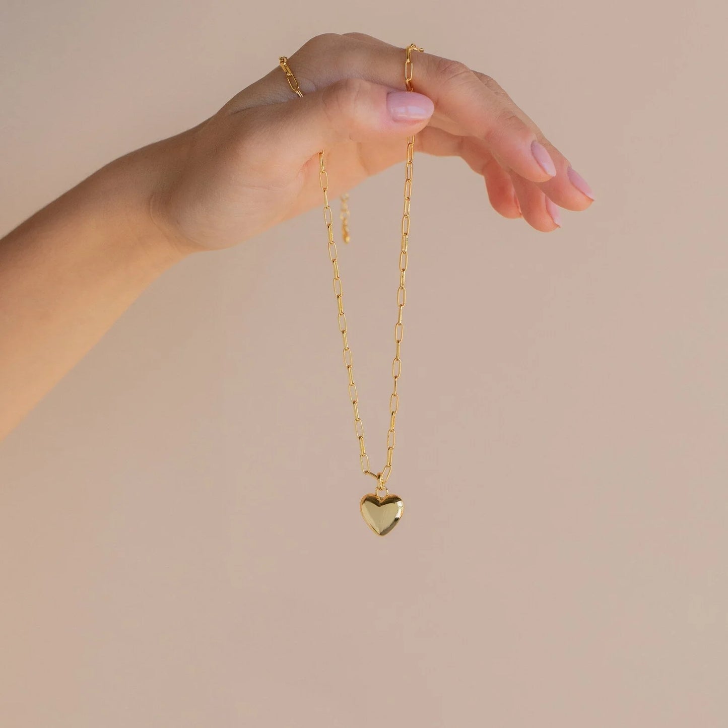 Minimalist Silver Heart Necklace