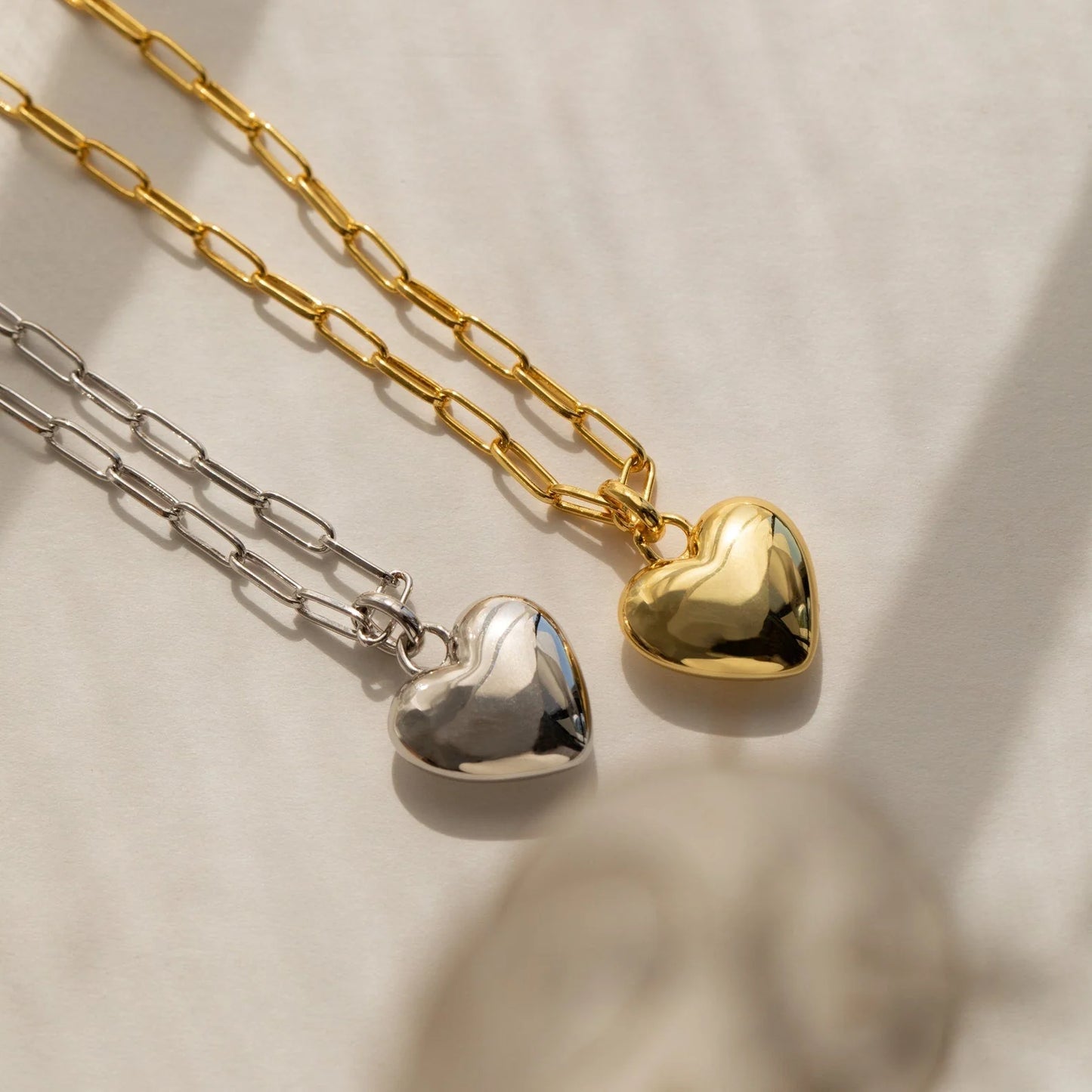 Minimalist Silver Heart Necklace