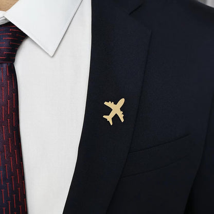 Airplane Brooch Pin, Lapel Pin for Pilot Airline Staff Cabin Crew