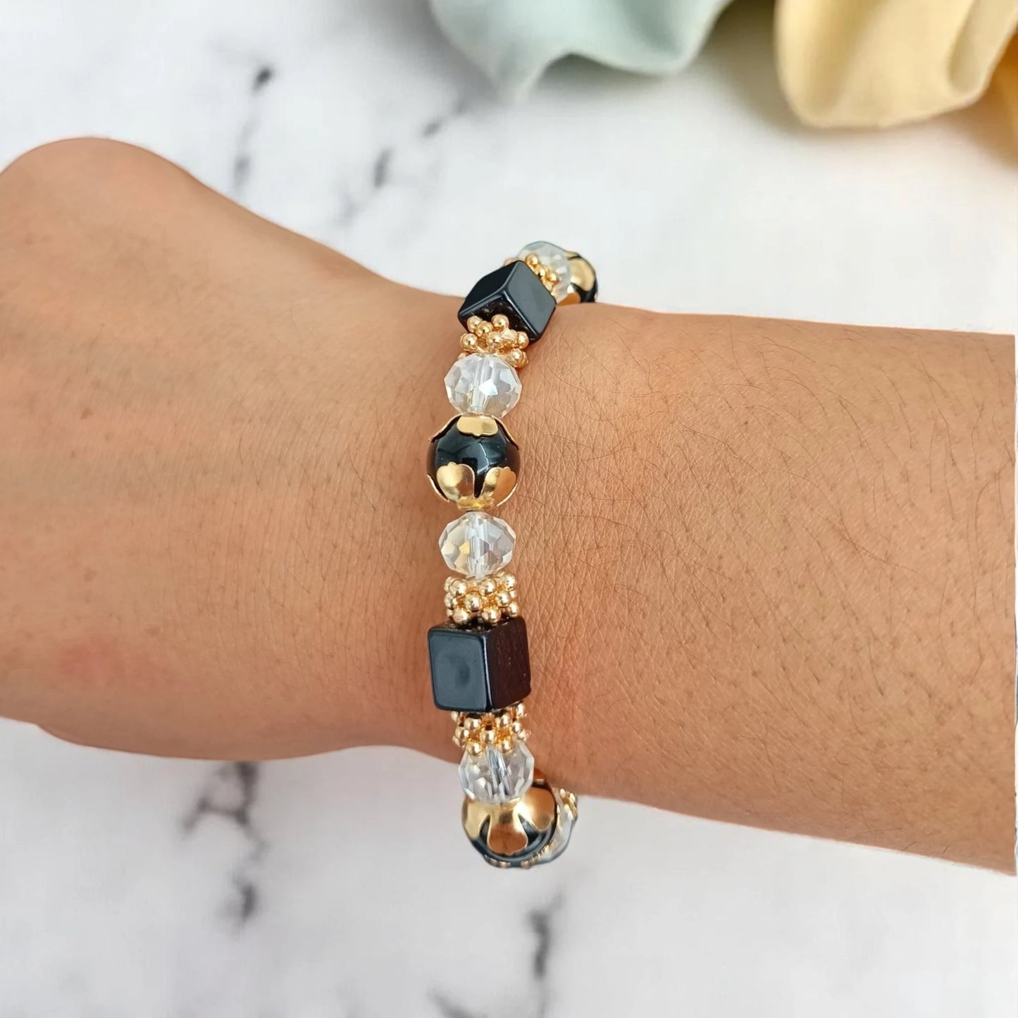 Black & Gold Glam Bracelet