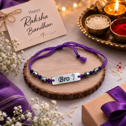 Bro Gold and Silver Plated Rakhi