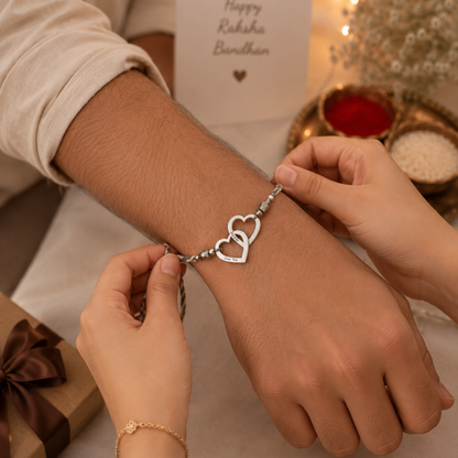 Brother Love You Engraved Heart Rakhi