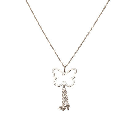 Butterfly With Tail Pendant Necklace