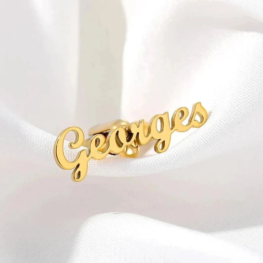 Custom Men's Shirt Cufflinks Personalized Name Cufflinks
