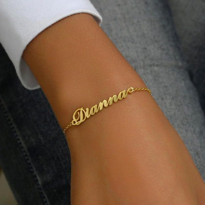 Custom Name Bracelet, Women Nameplate Bracelet