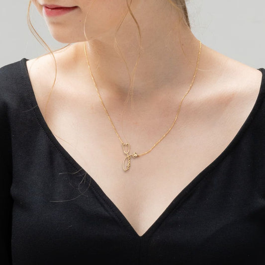 Custom Name Stethoscope Necklace