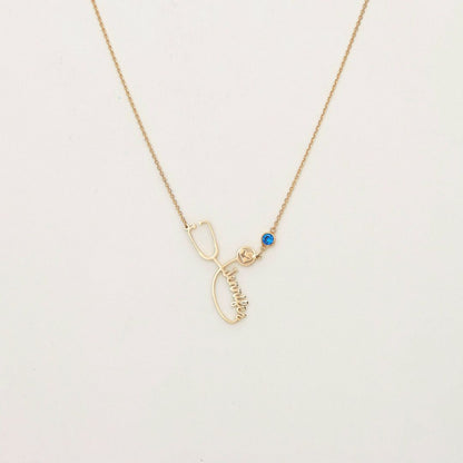 Custom Name Stethoscope Necklace