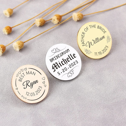 Custom Logo Brooch, Personalized With Any Text