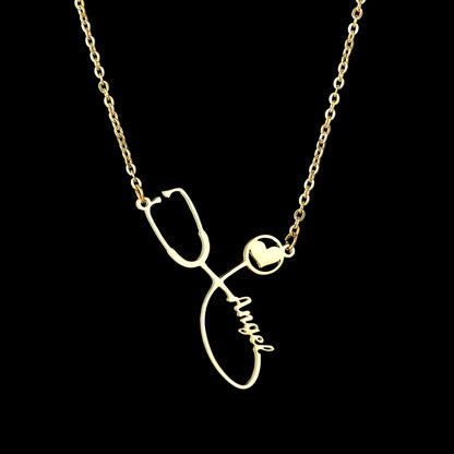 Custom Name Stethoscope Necklace