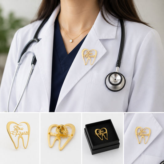 Custom Tooth Dentist Pin Brooch