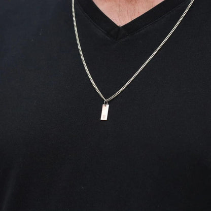 Customized Initial Men's Tag Necklace