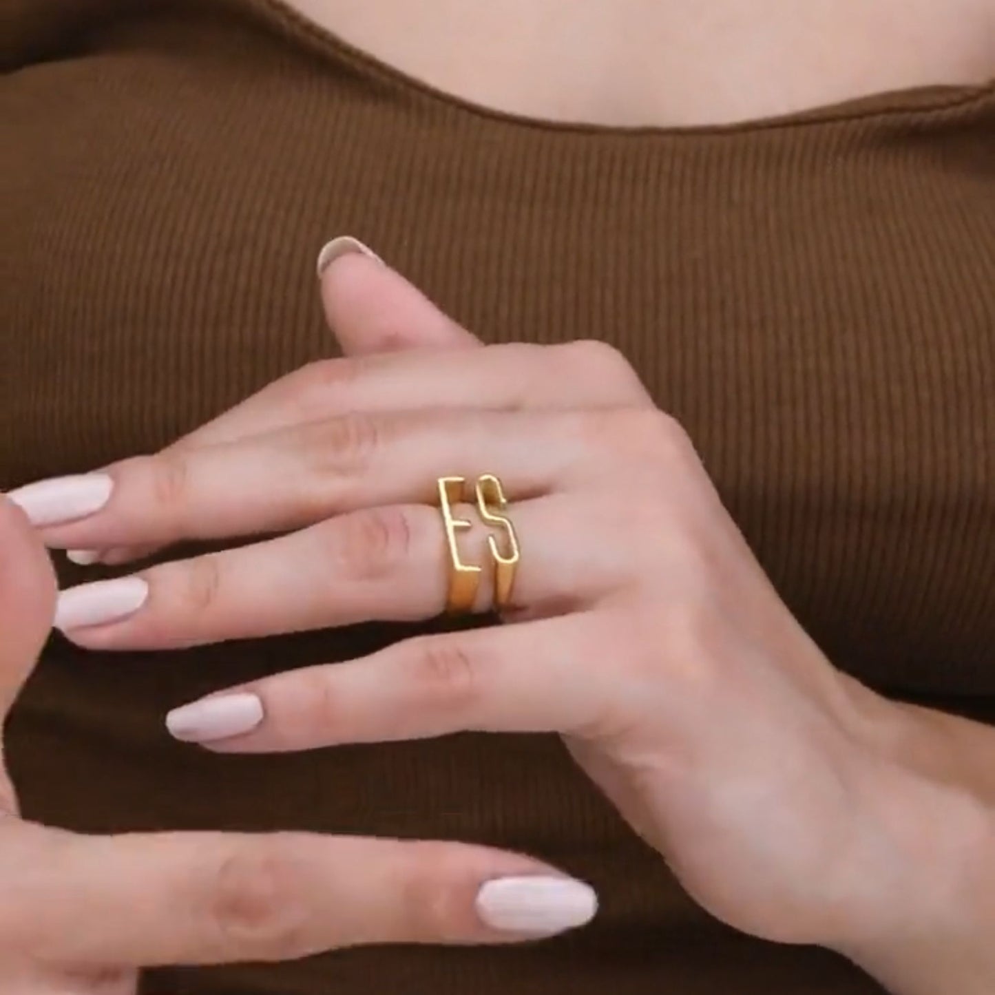 Customized Two Initial Ring