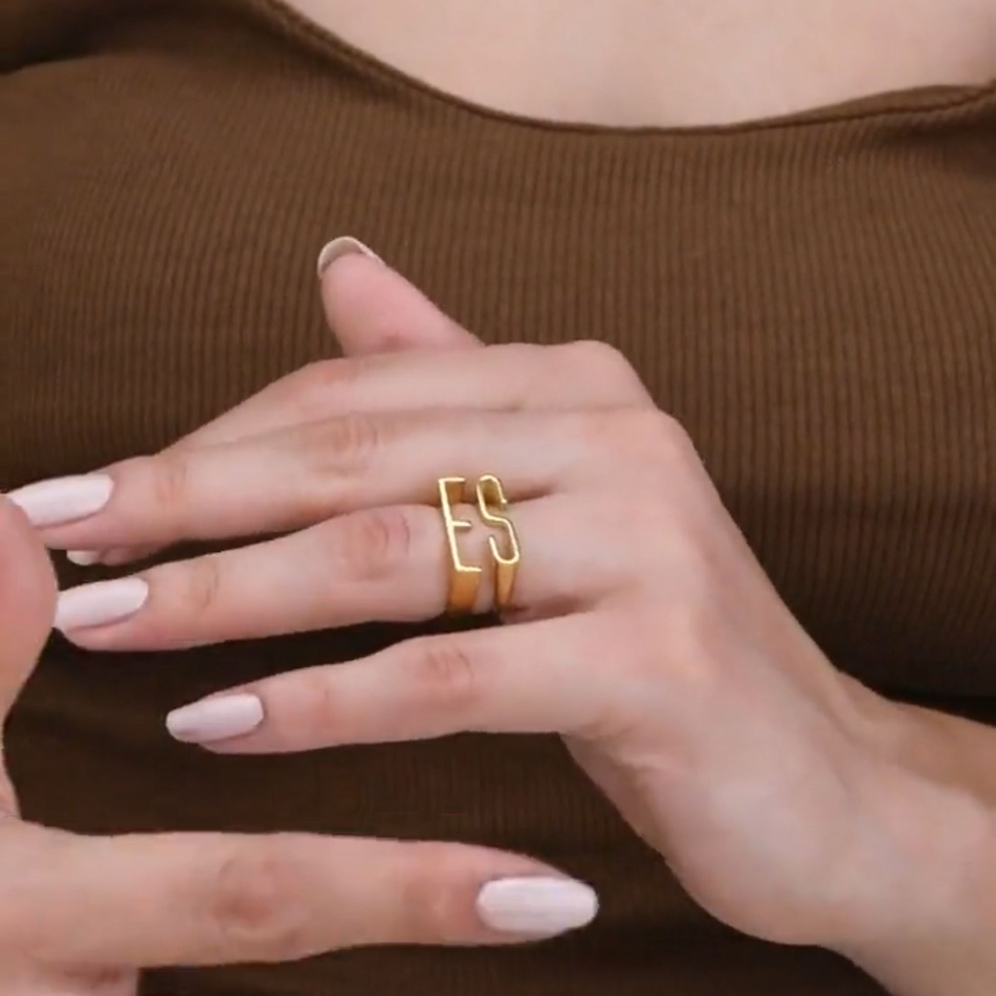 Customized Two Initial Ring